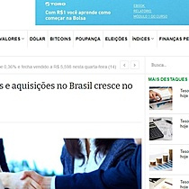 Volume de fuses e aquisies no Brasil cresce no 3T20